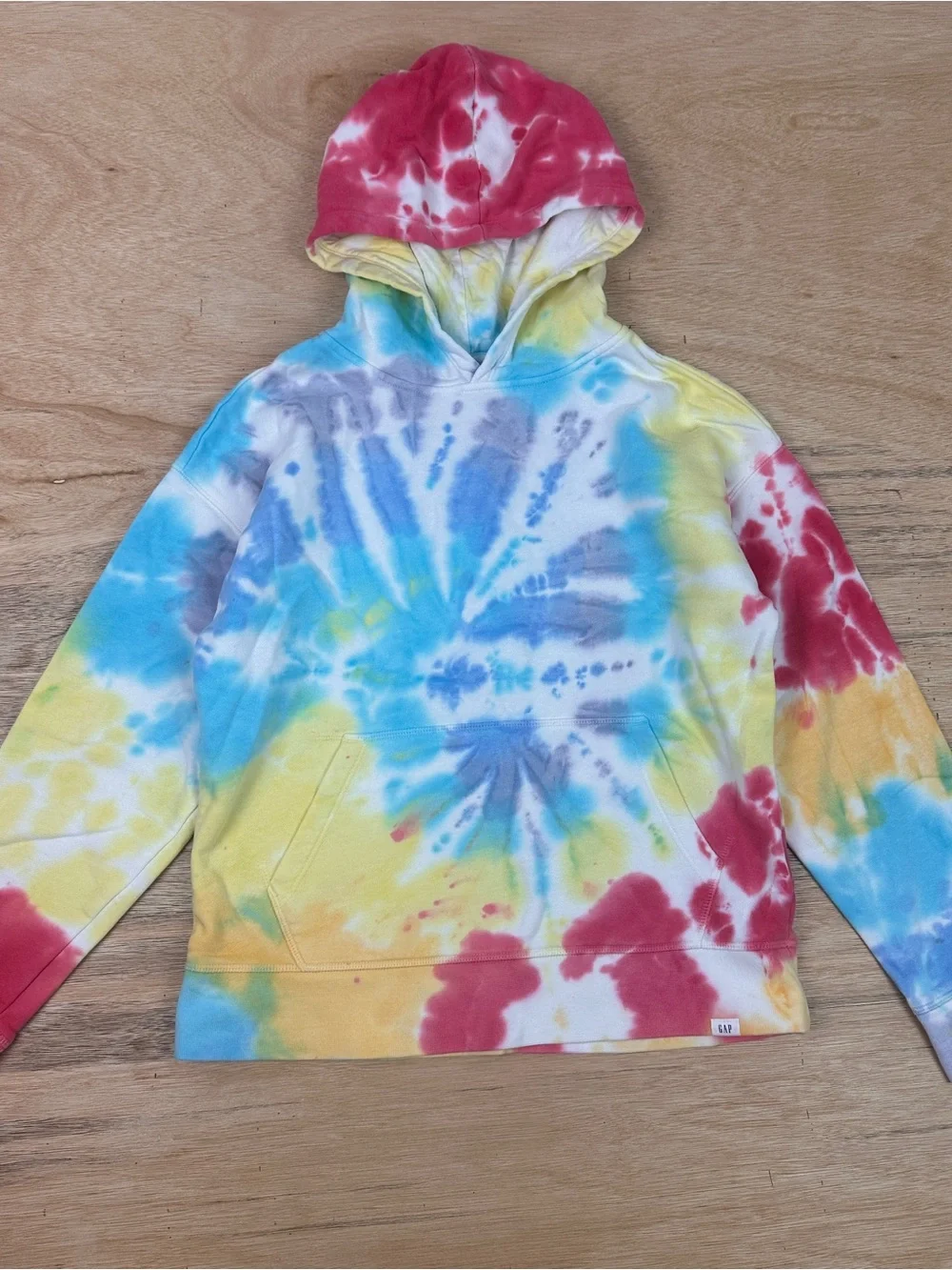 GAP Kids Rainbow Tie-Dye Hoodie